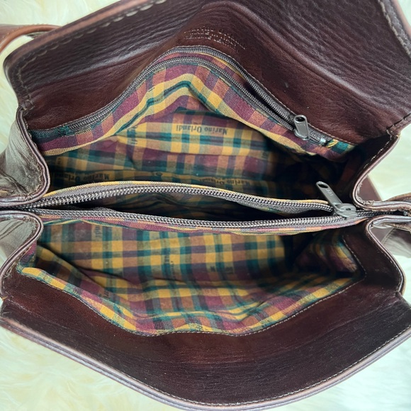 Marino Orlandi Made In Italy Large Speedy Leather Satchel Crossbody - Picture 8 of 16